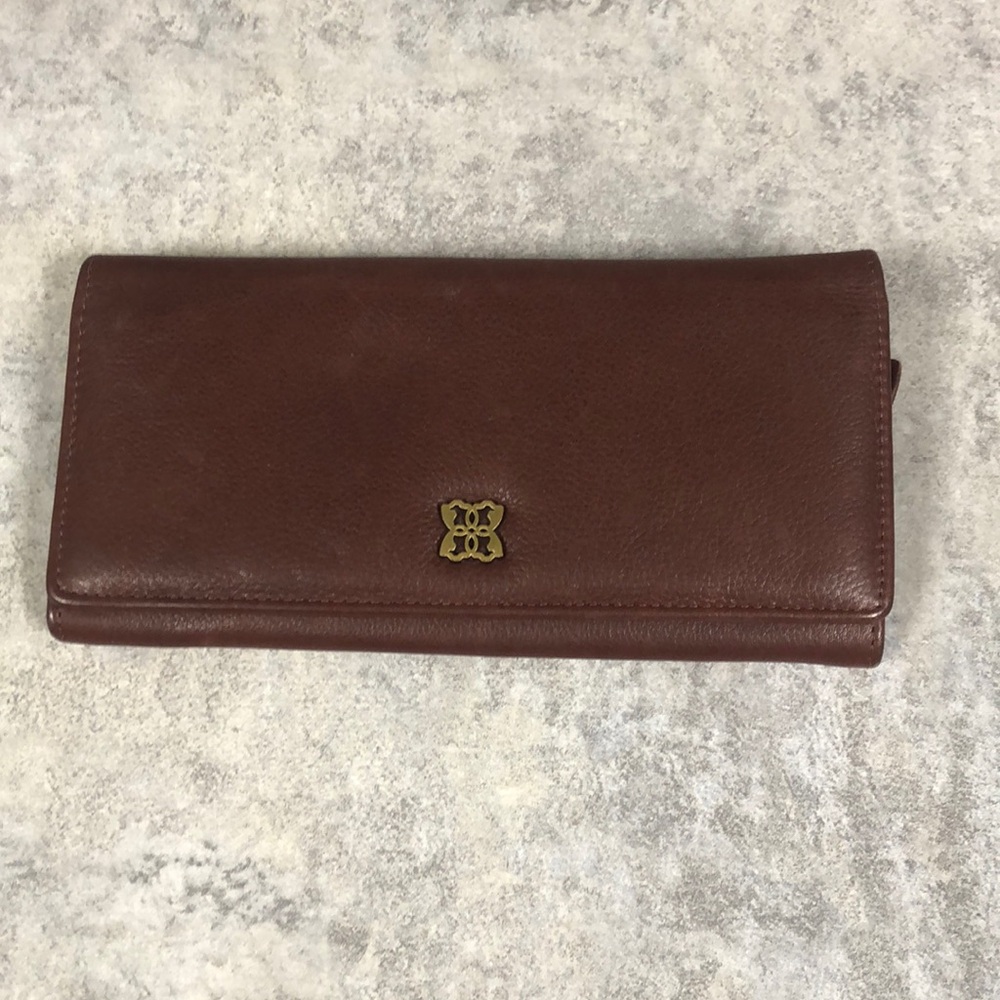 Ladies brown leather multipocket wallet 💳